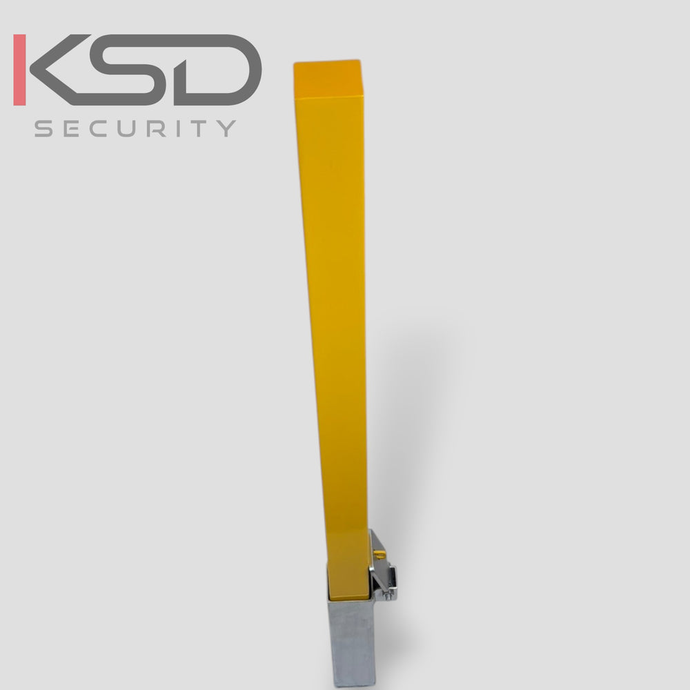 Removable Security Bollard - Black & Yellow - KSD Security