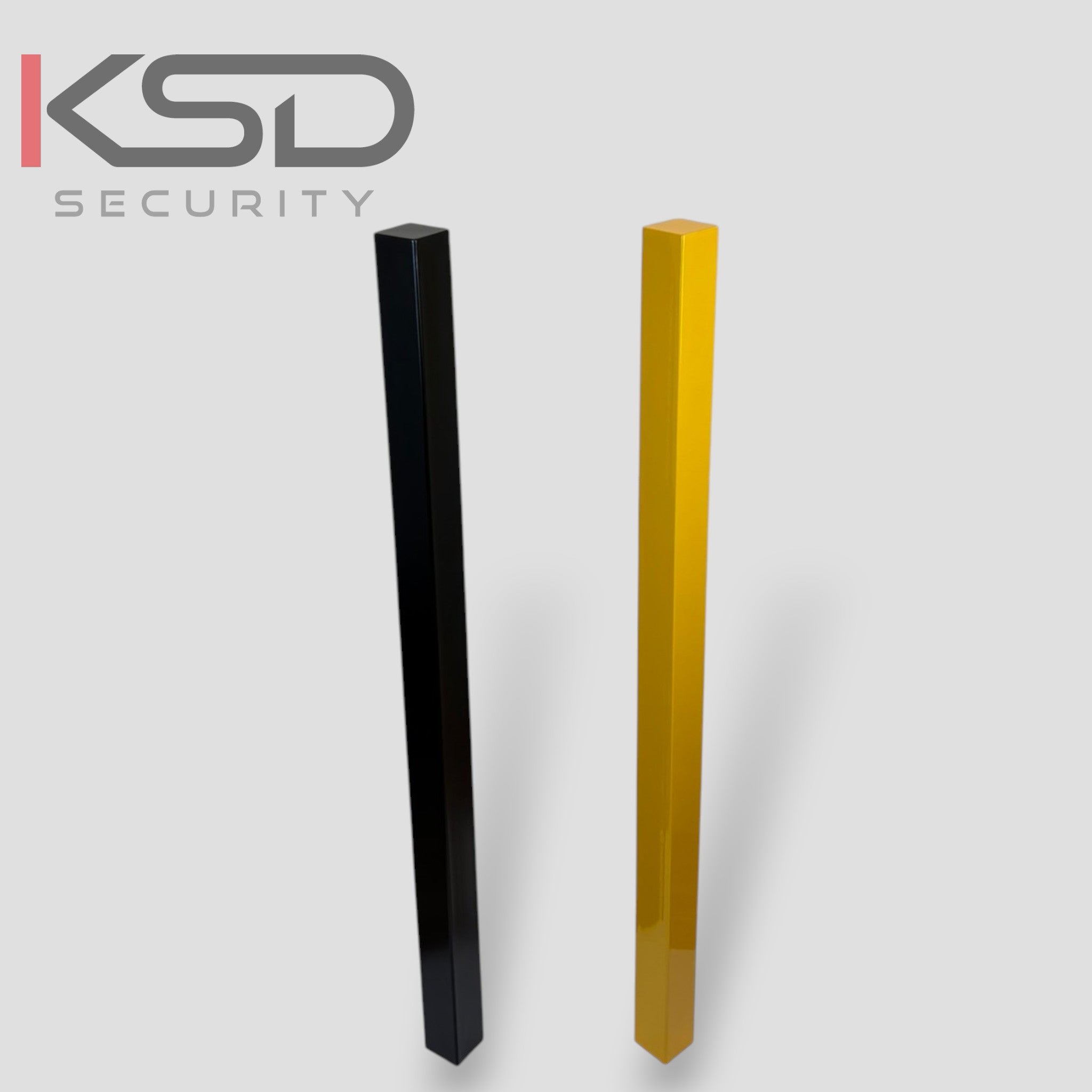 Removable Security Bollard - Black & Yellow - KSD Security