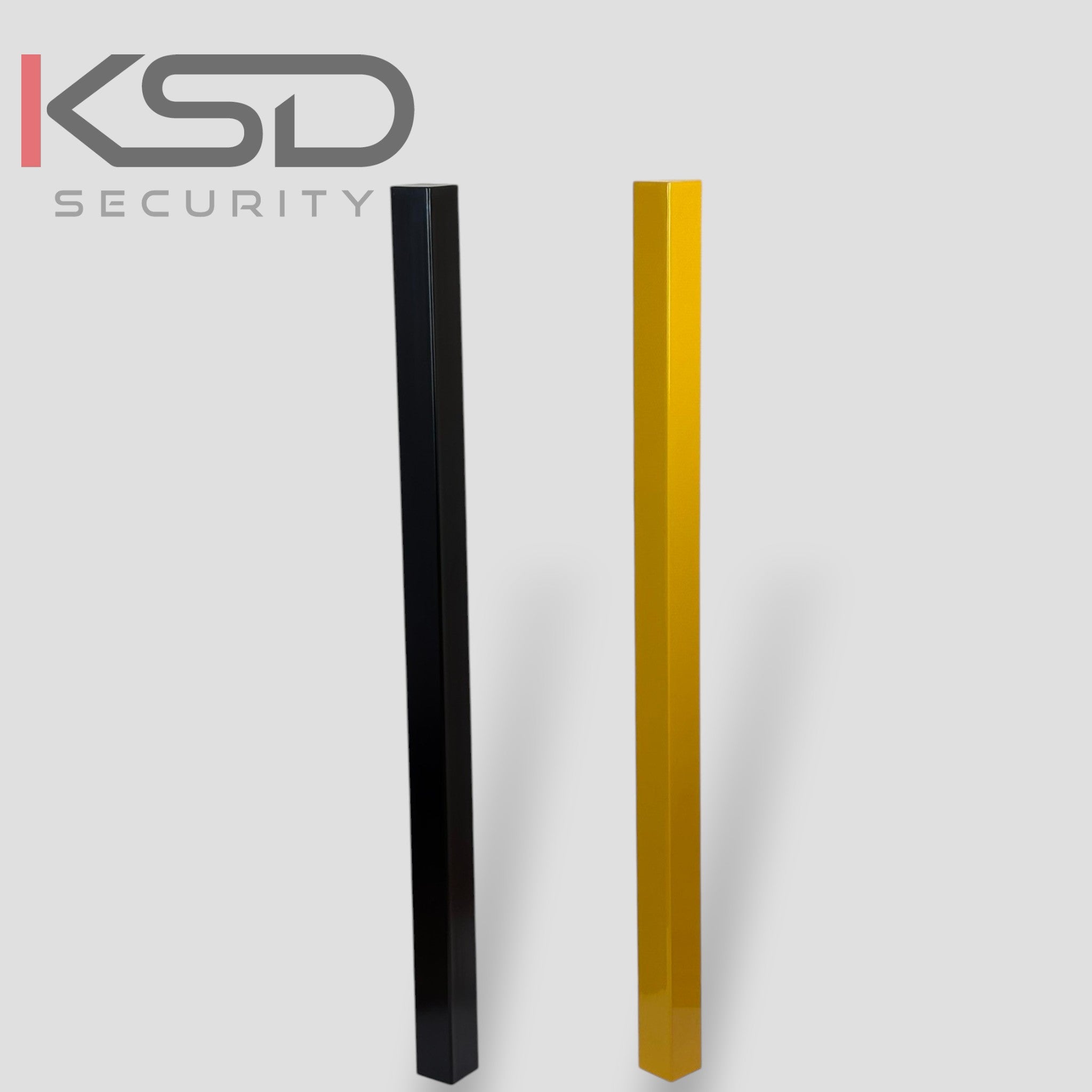 Removable Security Bollard - Black & Yellow - KSD Security