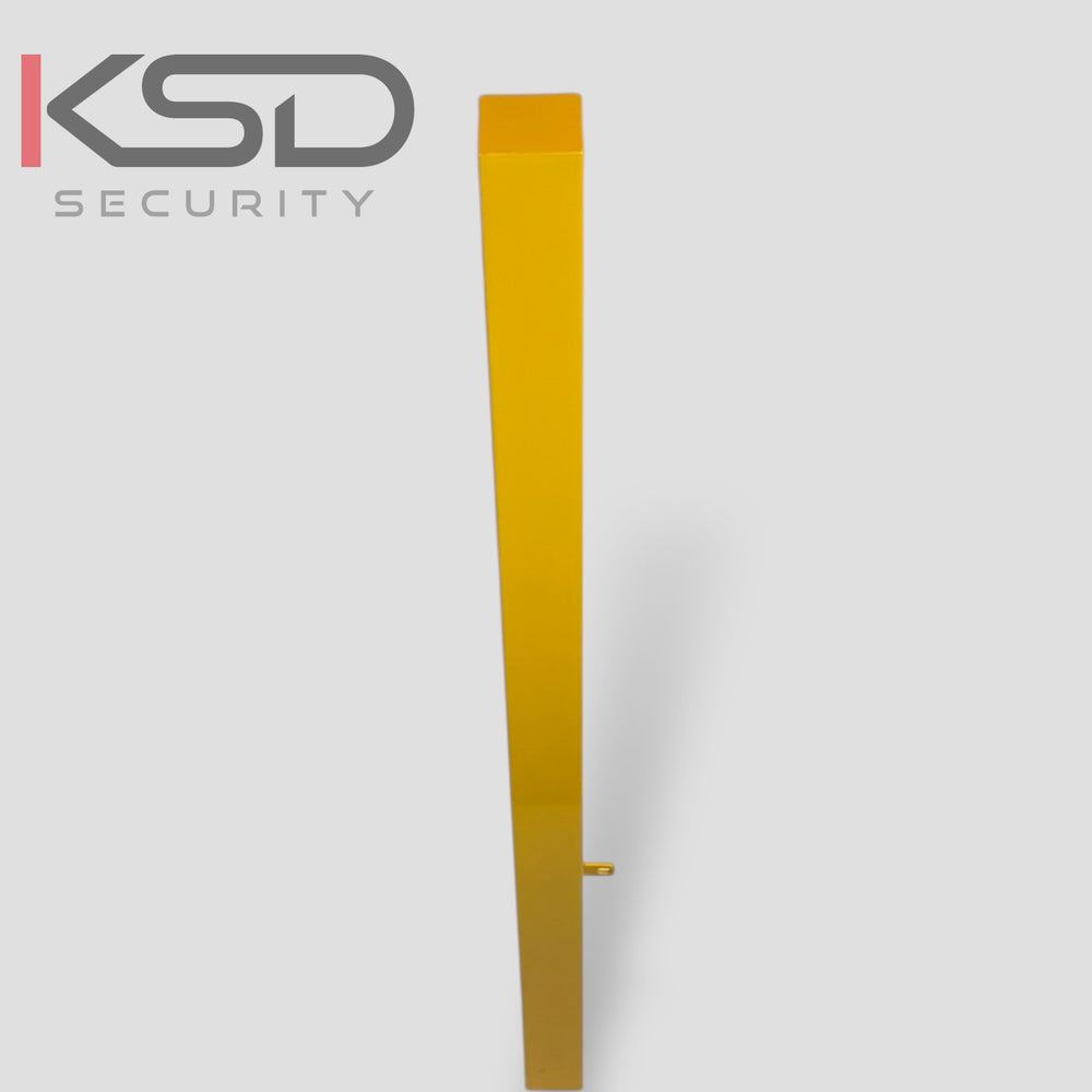 Removable Security Bollard - Black & Yellow - KSD Security
