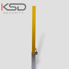 Removable Security Bollard - Black & Yellow - KSD Security