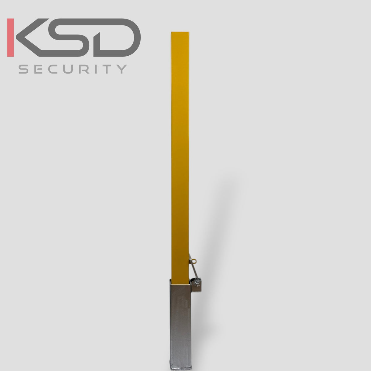 Removable Security Bollard - Black & Yellow - KSD Security