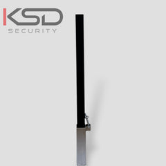 Removable Security Bollard - Black & Yellow - KSD Security