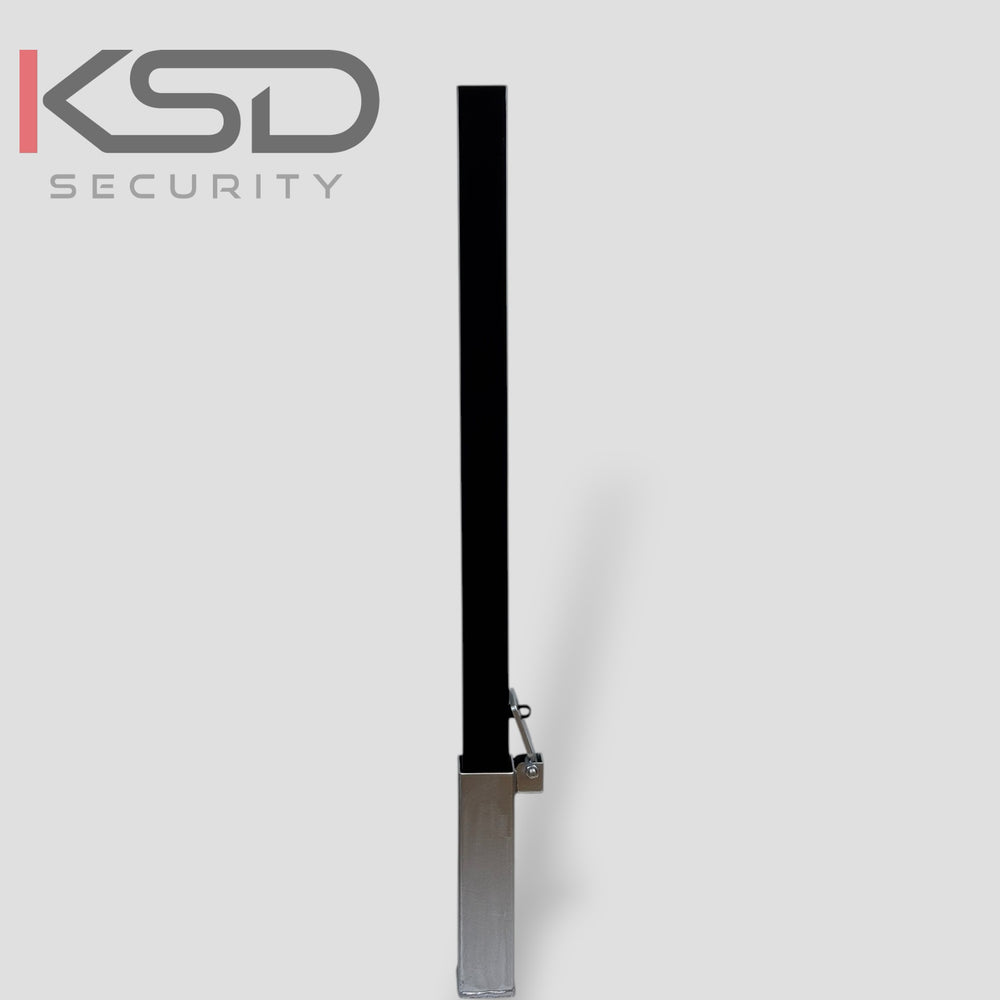 Removable Security Bollard - Black & Yellow - KSD Security